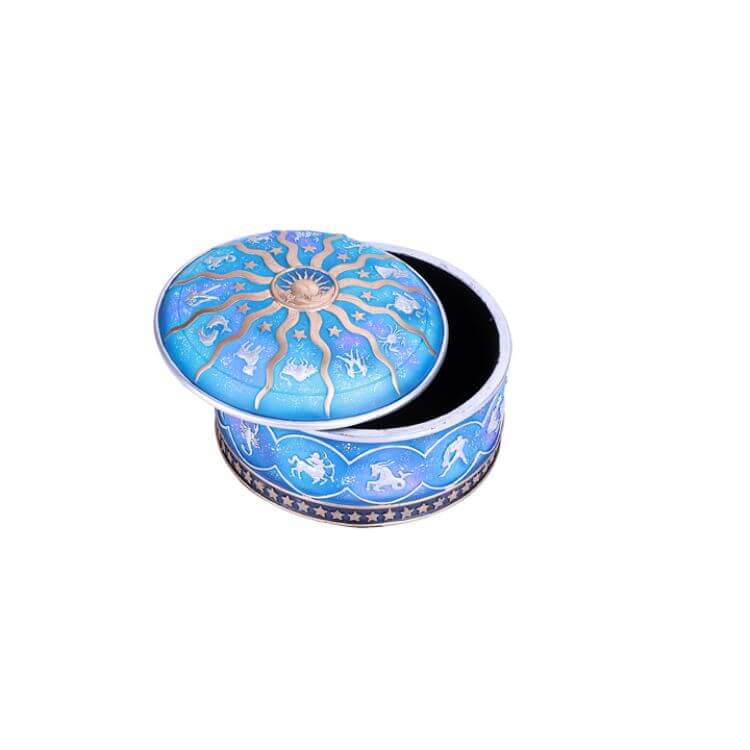 Blue Zodiac Trinket Box