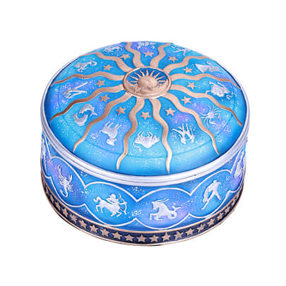 Blue Zodiac Trinket Box