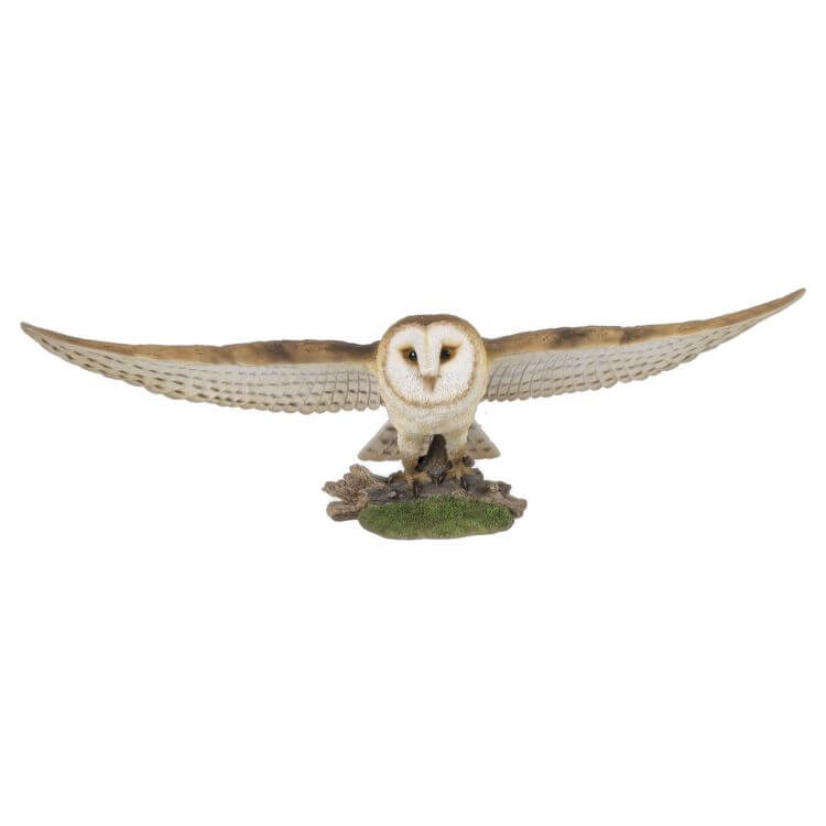 Large Flying Barn Owl Sculpture