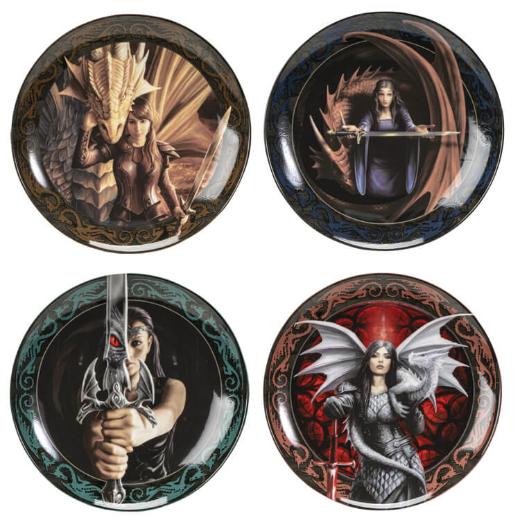 Warrior Maidens Dessert Plates Set