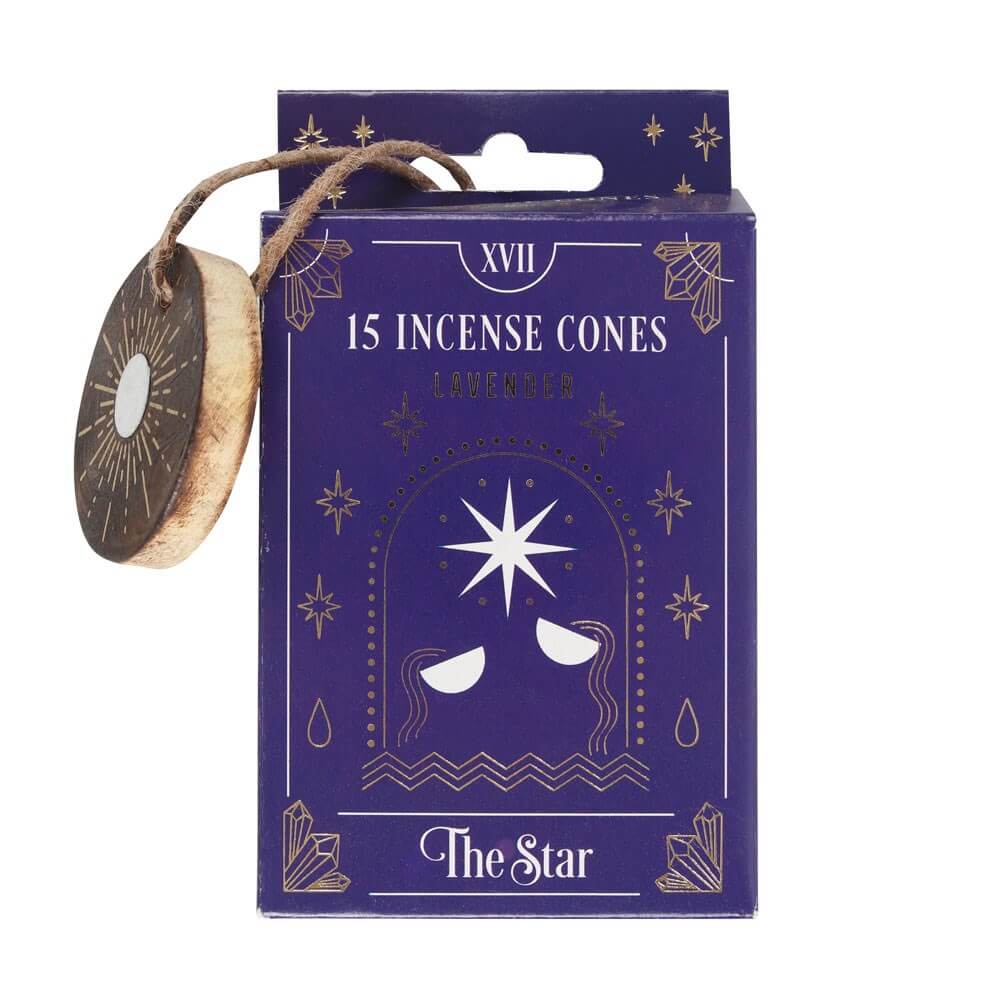 The Star Tarot Lavender Incense Cones & Holder
