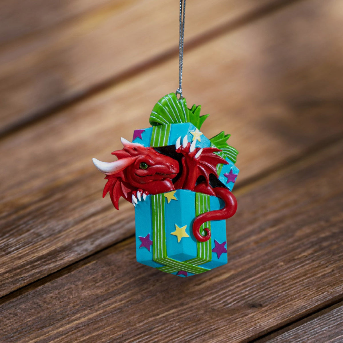Dragon in a Gift Box Ornament