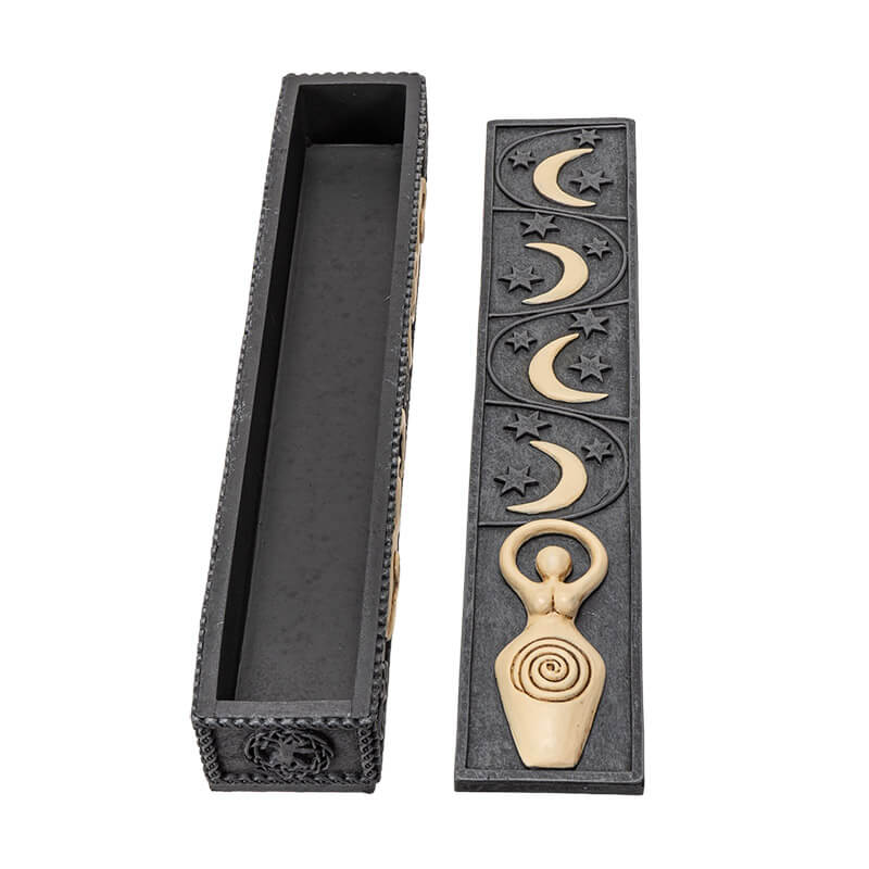 Spiral Goddess Incense Burner Box