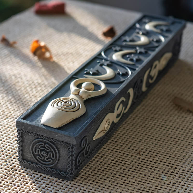 Spiral Goddess Incense Burner Box