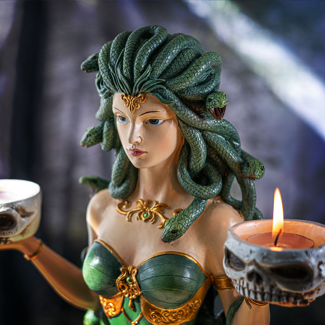 Medusa Candleholder Figurine