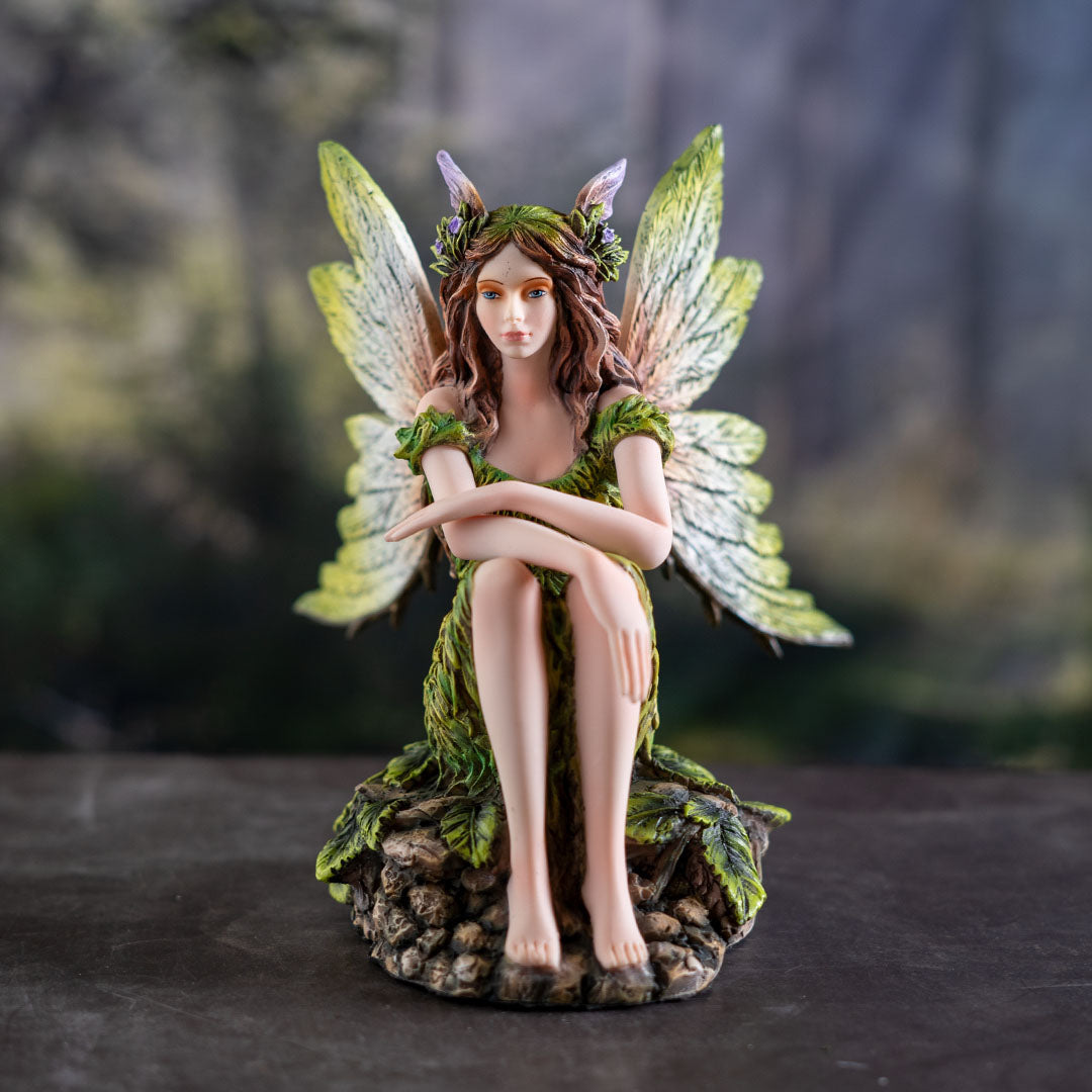 Serene Sitting Earth Fairy Figurine