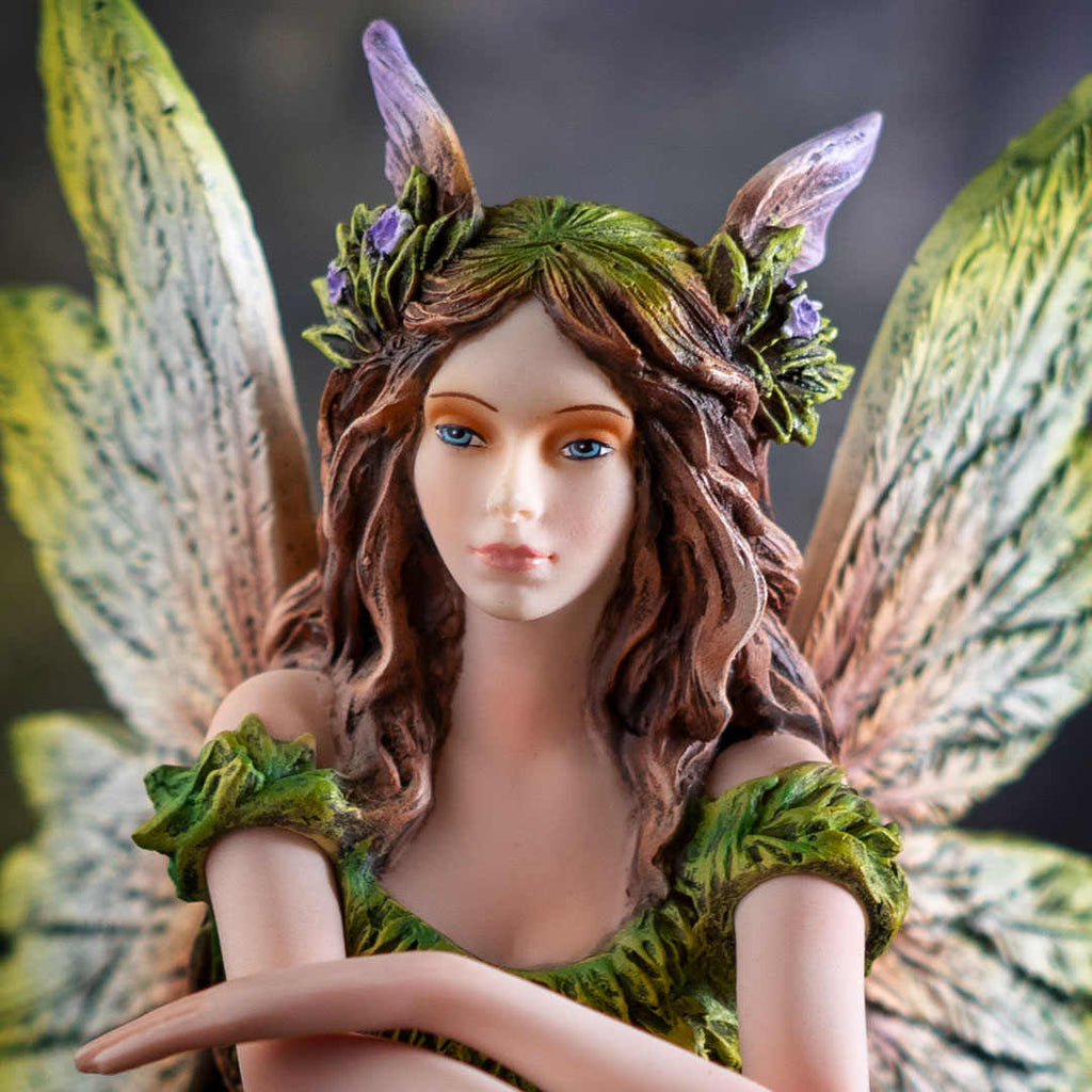 Serene Sitting Earth Fairy Figurine