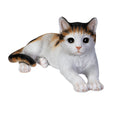 Lying Down Calico Cat Figurine