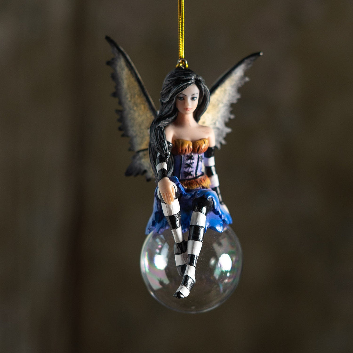 Evangeline Bubble Rider Fairy Ornament by Amy Brown