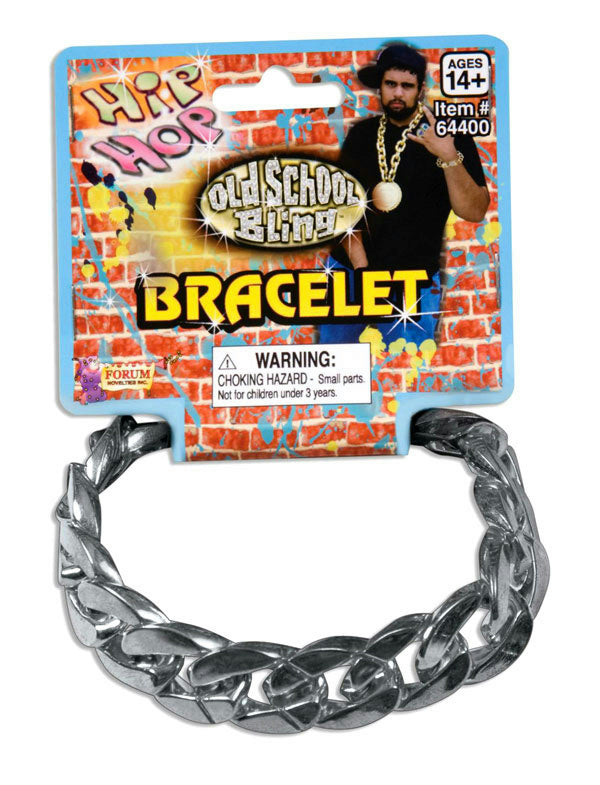 80's Big Links Silver Bracelet Pimp Gangster Hip Hop