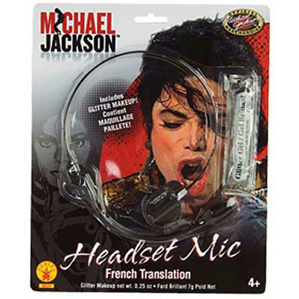 Michael Jackson Microphone Headset Mic Costume Accessory Toy Prop