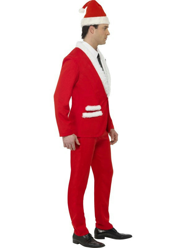 Smiffy's Santa Cool Men's Stylish Red and White Suit Adult Costume Size Medium