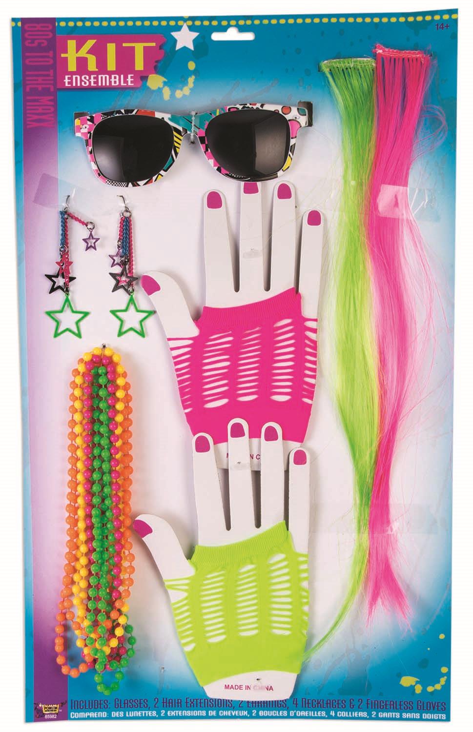 80's To The Max Neon Costume Accessory Set