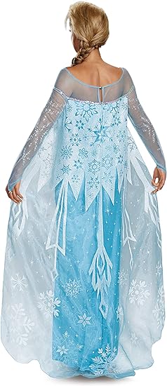 Elsa Frozen Prestige Ice Queen Dress Woman's Costume Adult X-Large 18-20