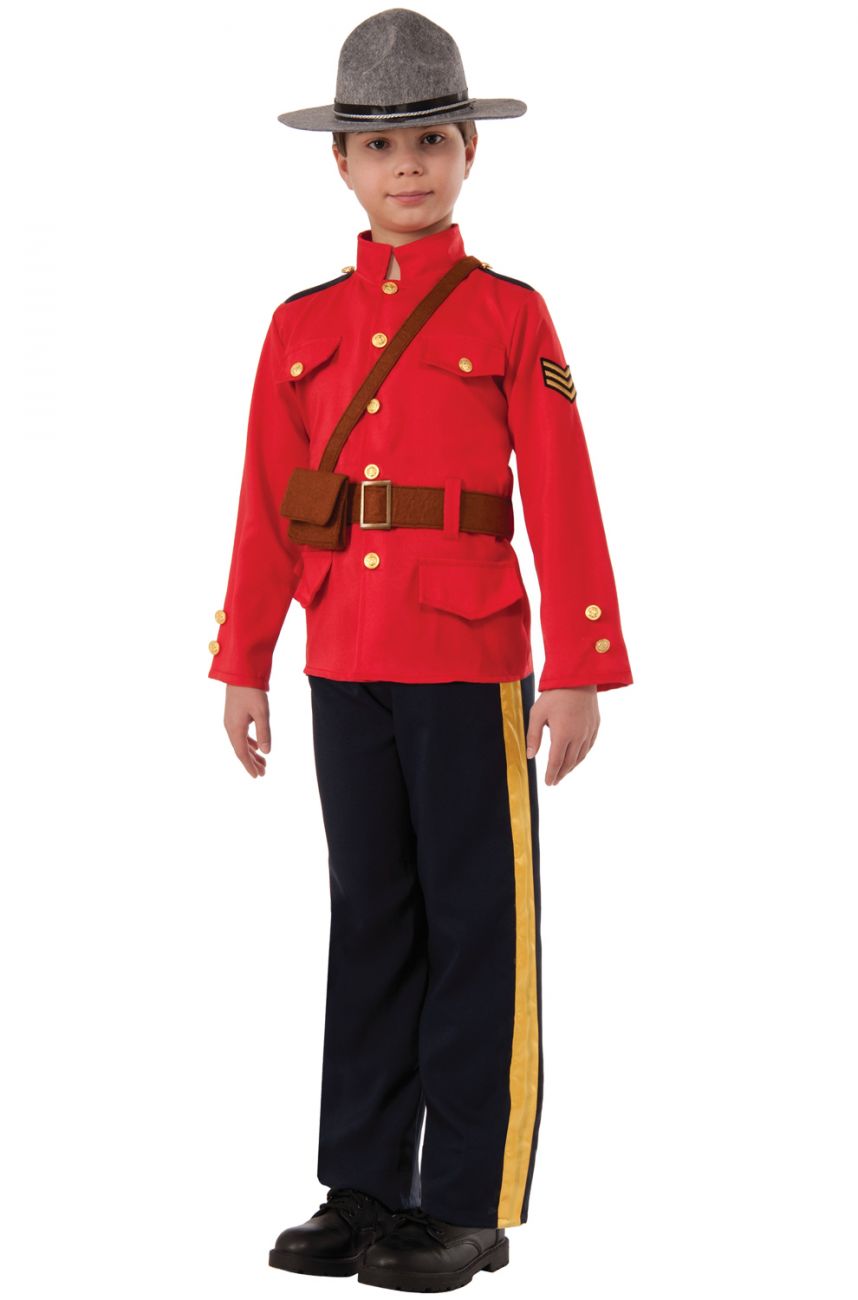 Mountie Canadian Mounted Police Child School Report Costume Small