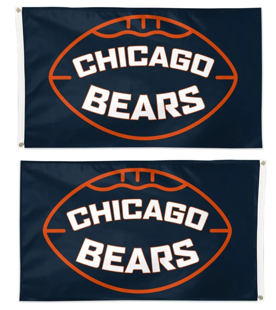 Chicago Bears 2 Sided 3x5 Football Flag