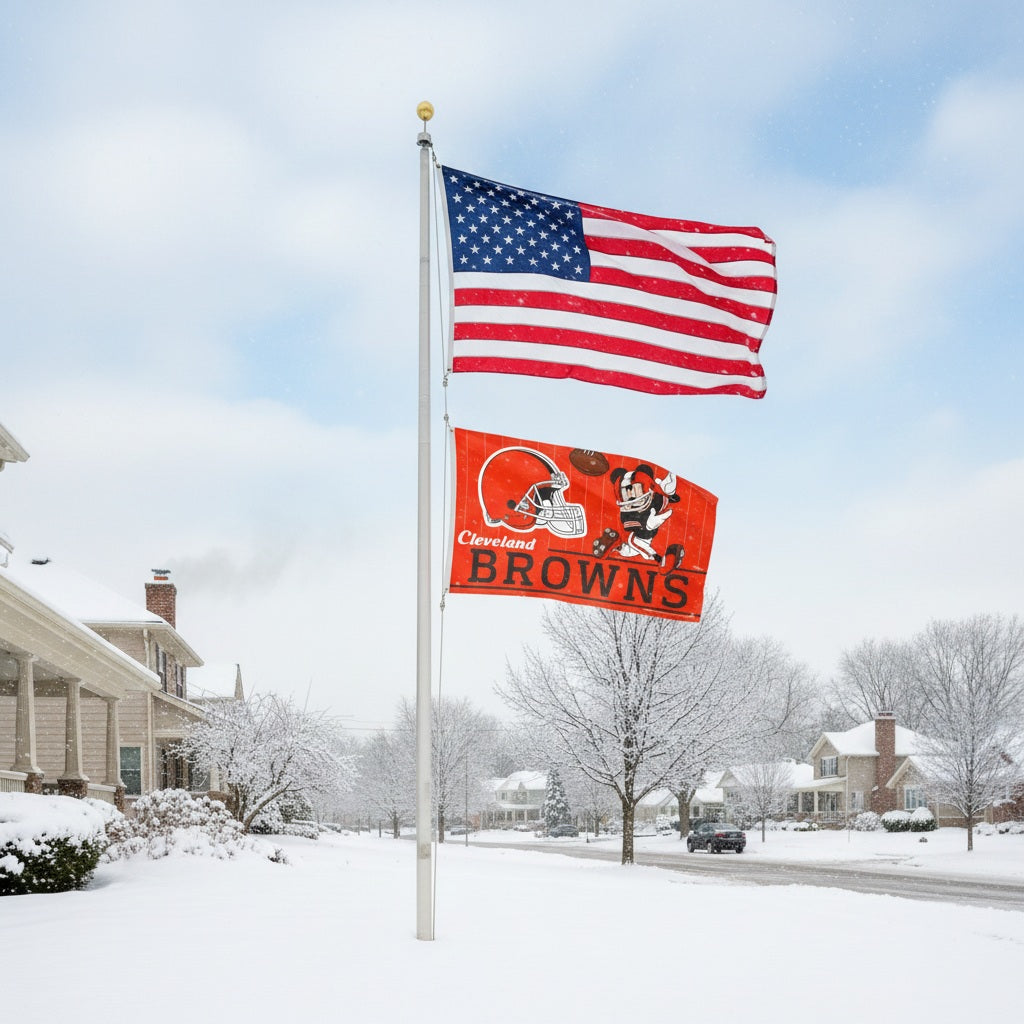 Cleveland Browns Mickey Mouse 3x5 Flag