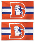 Denver Broncos Flag 2 Sided 3x5 Retro Logo