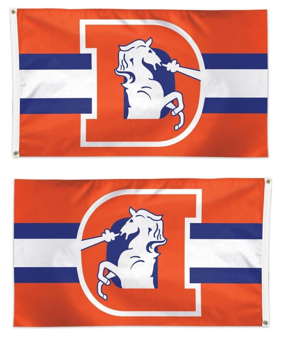 Denver Broncos Flag 3x5 Retro Logo