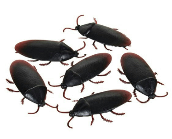 12 Fake Cockroaches Realistic Rubber Roach Gag Joke Prank