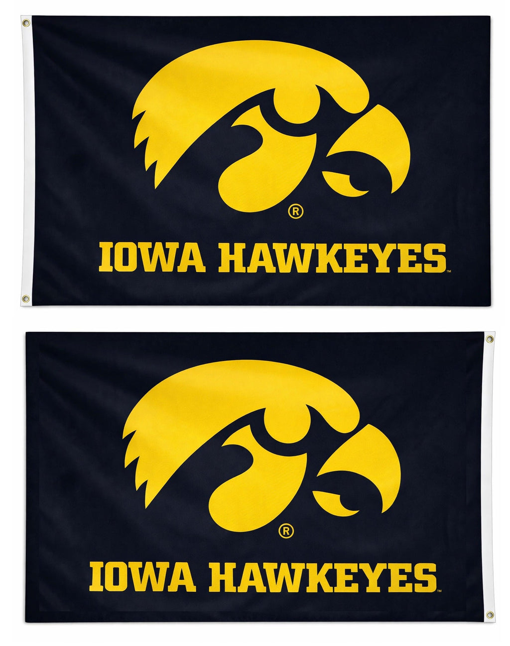 Iowa Hawkeyes 2 Sided 3x5 Flag Text