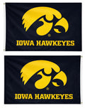 Iowa Hawkeyes 2 Sided 3x5 Flag Text