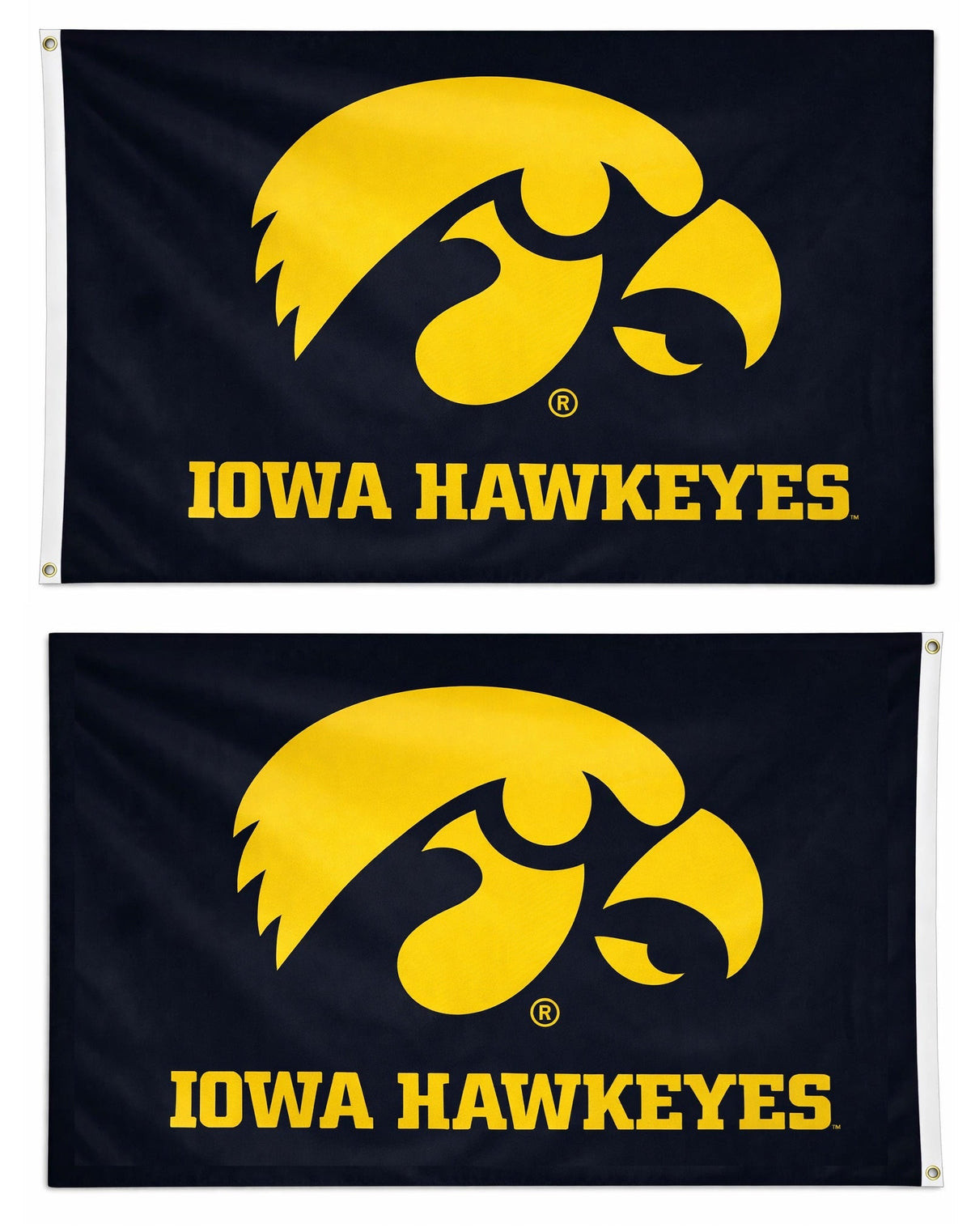 Iowa Hawkeyes 2 Sided 3x5 Flag Text