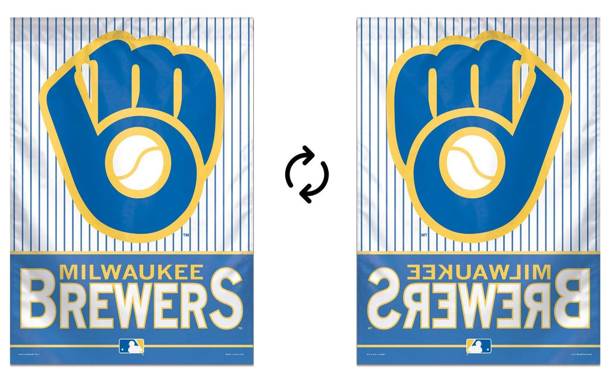 Milwaukee Brewers Throwback Pinstripe Banner