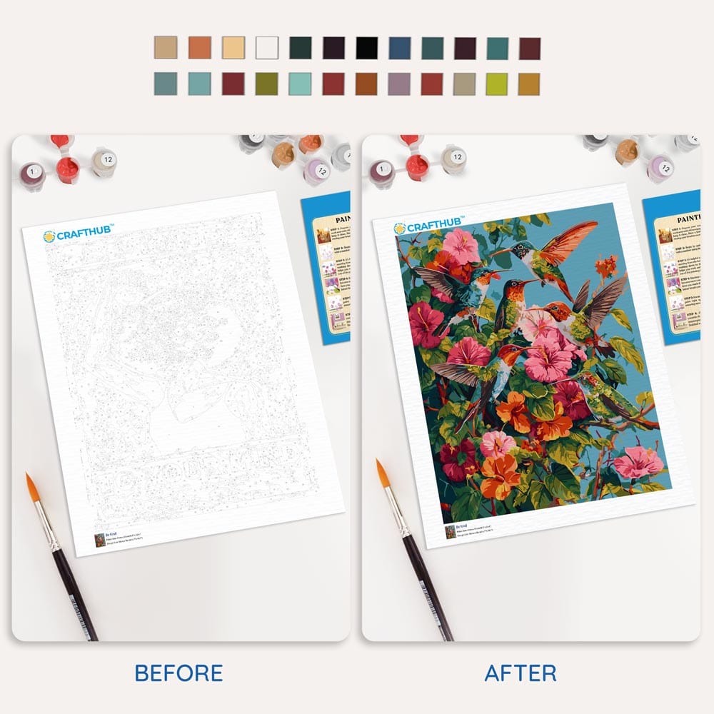 Hummingbird Garden - Paint By Numbers Kit