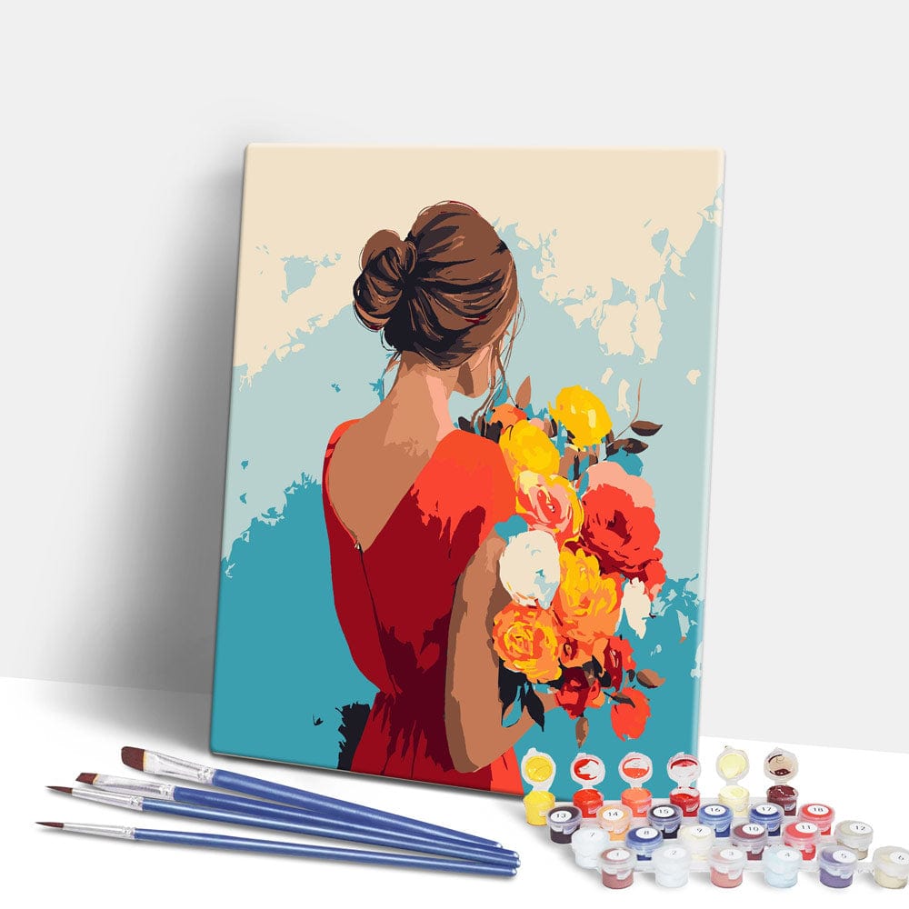 Lady In Red - Paint By Numbers Kit