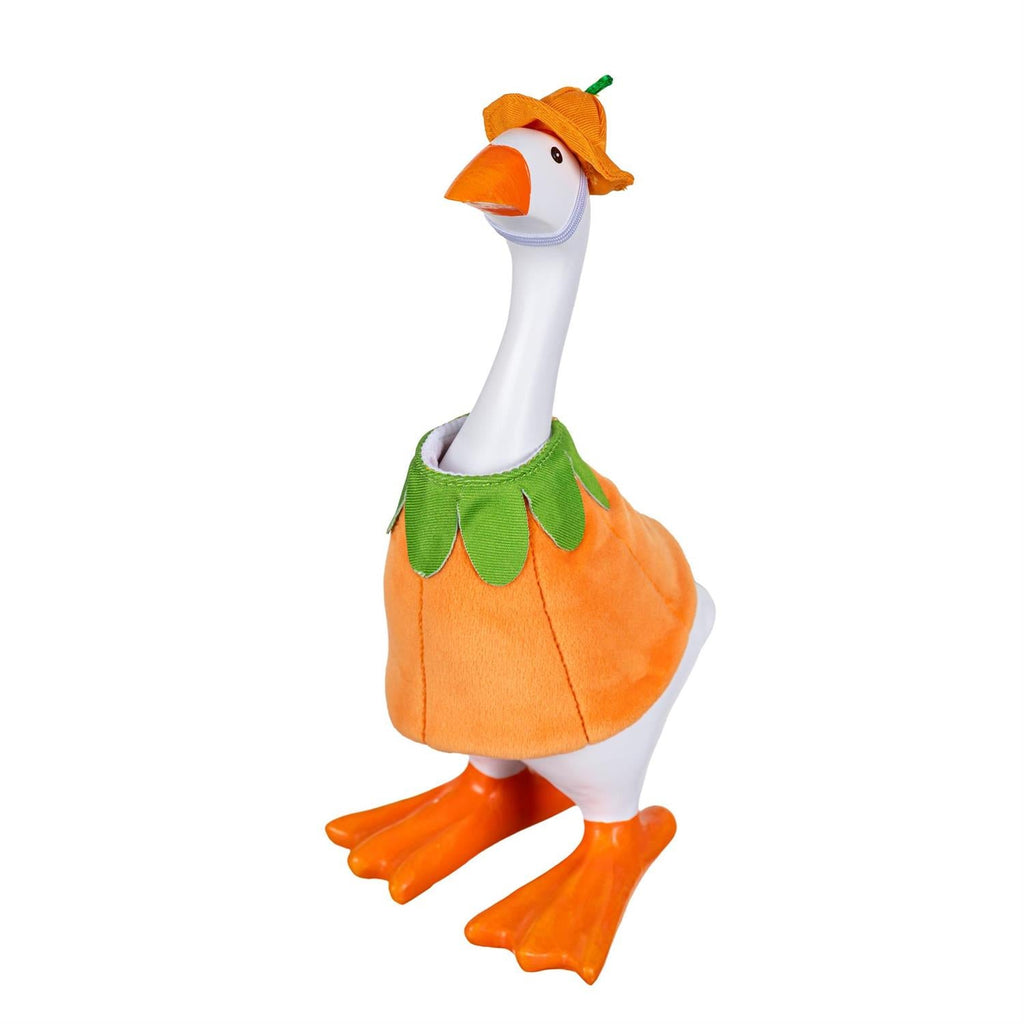 Pumpkin Table Goose Outfit for 8-Inch Goose – Orange Costume & Hat