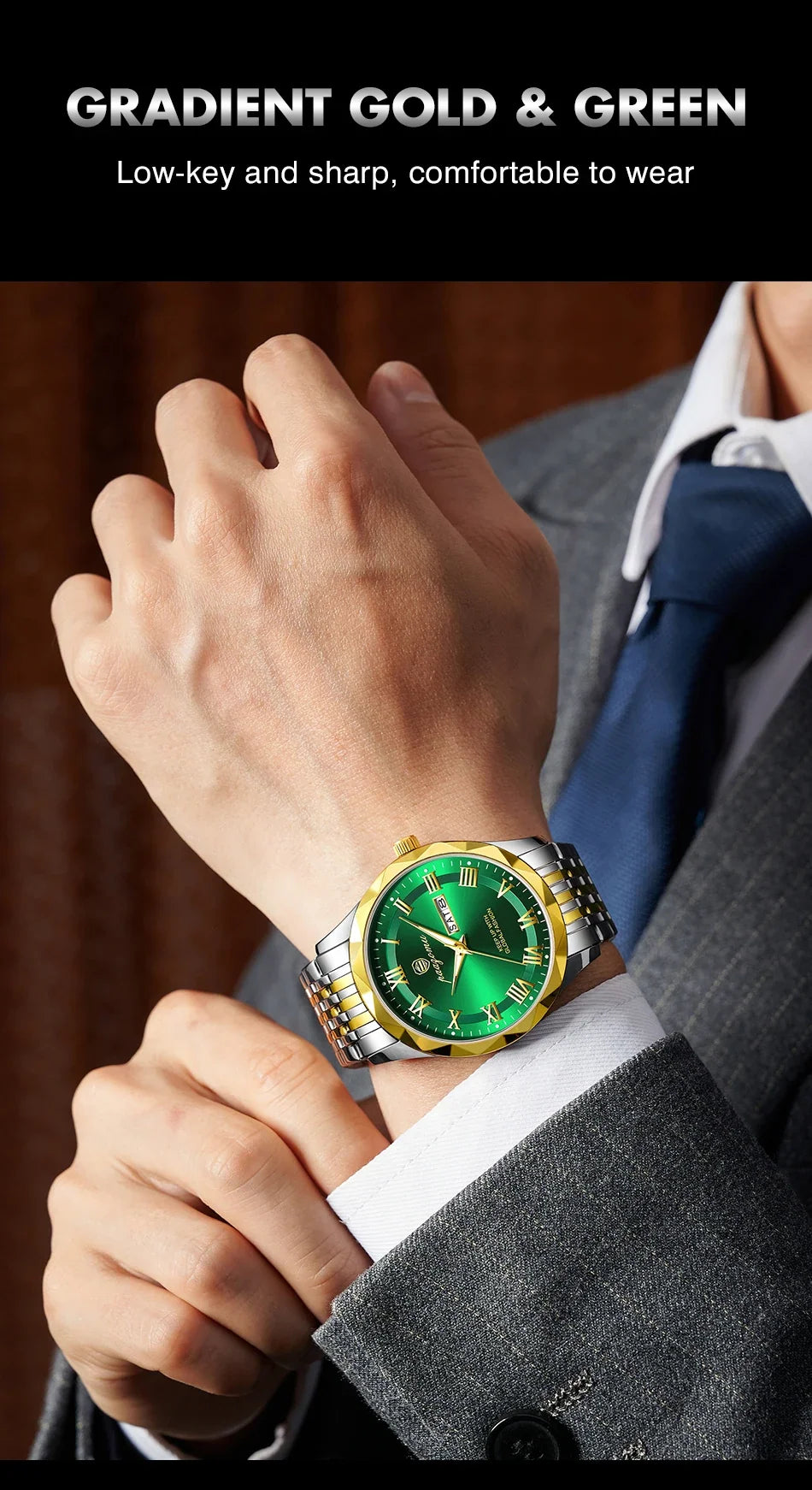 Men’s Minimalist Quartz Watch with Numberless Dial – Model 6367