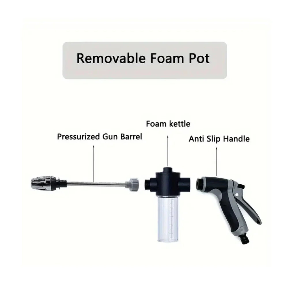 Long-Reach Hose Spray Gun for Car & Garden Cleaning