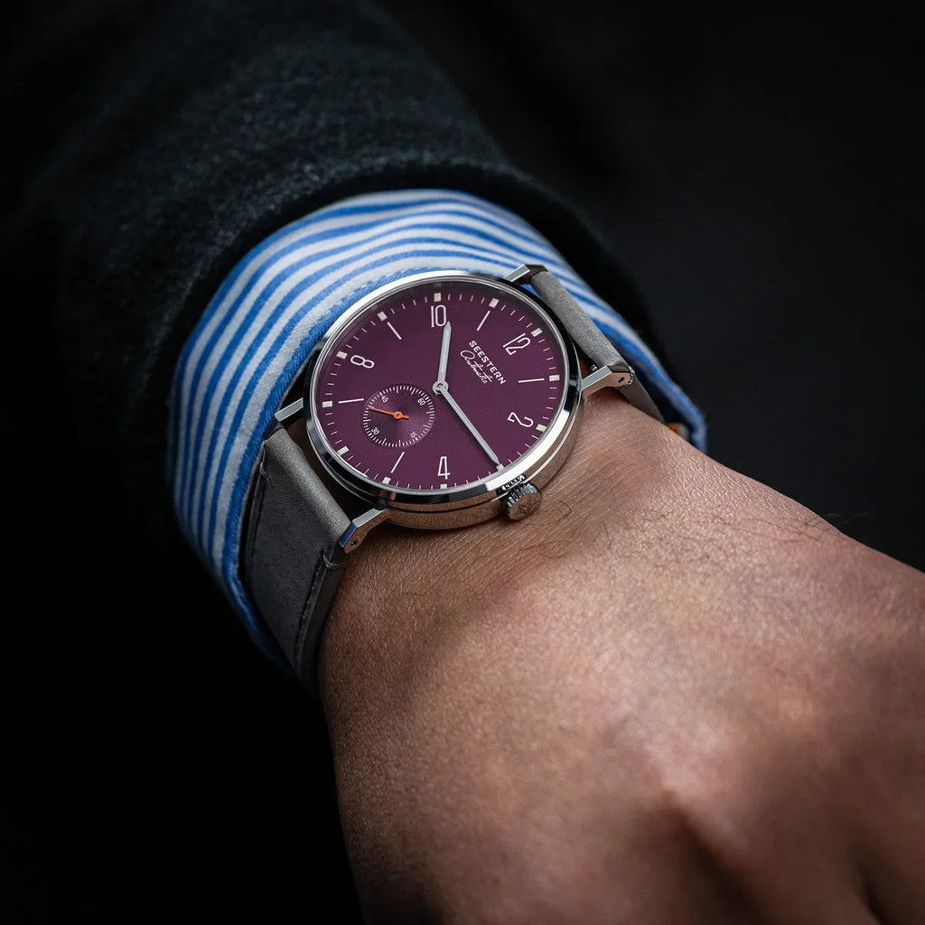 SEESTERN S382 Men’s Automatic Dress Watch with Leather Strap