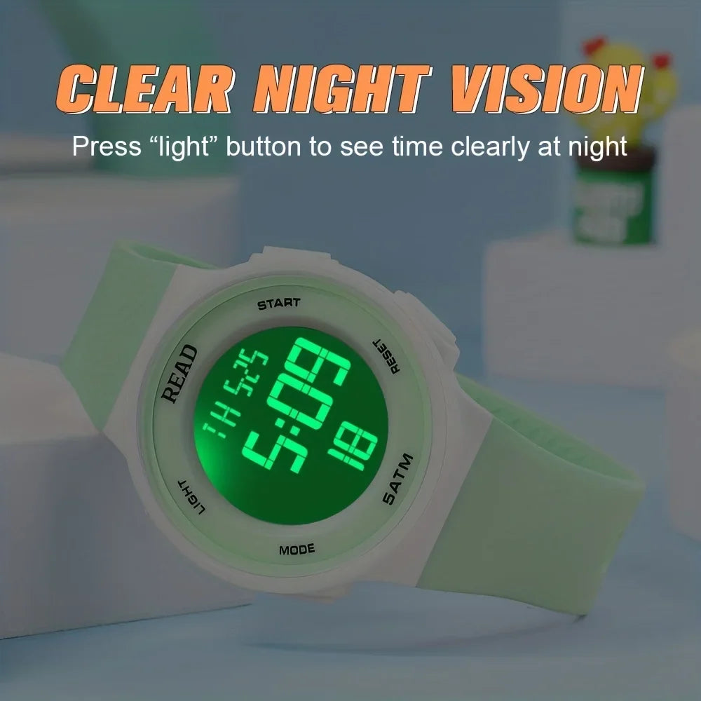 Women’s LED Digital Watch with Silicone Band