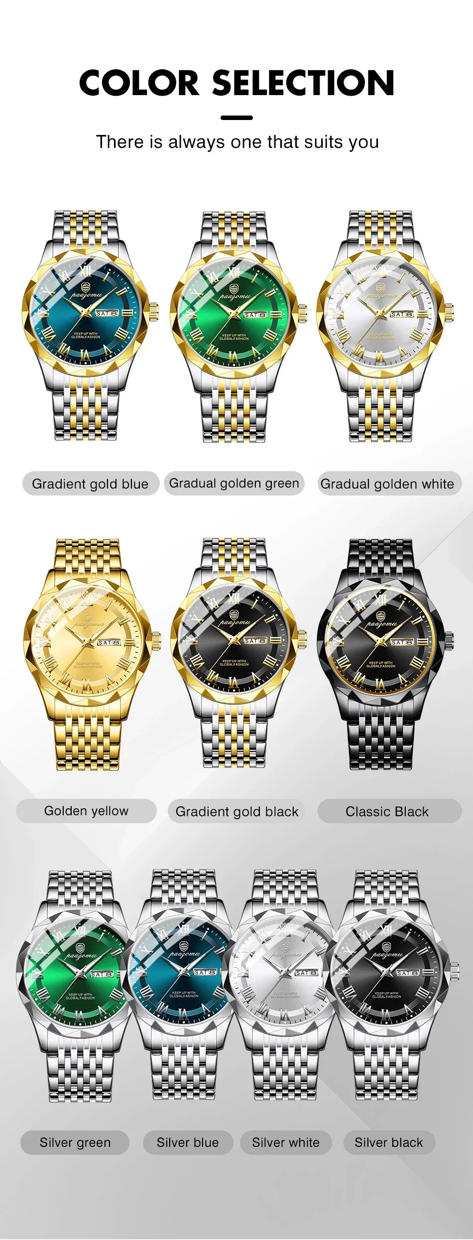 Men’s Minimalist Quartz Watch with Numberless Dial – Model 6367
