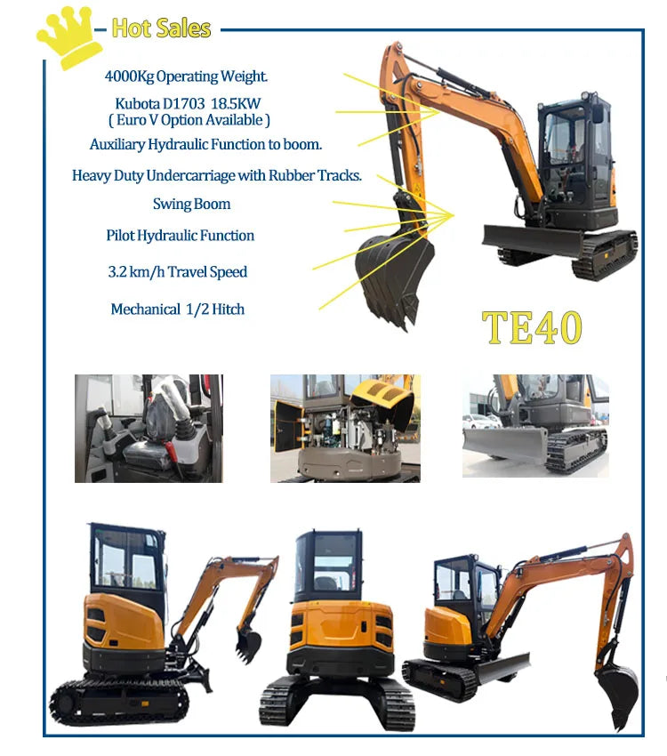 3.5 Ton Mini Crawler Excavator for Farm & Construction
