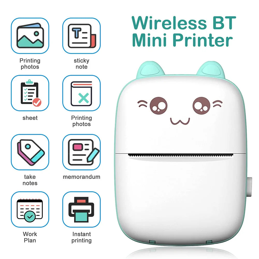 Mini Bluetooth Thermal Printer & Paper Refill Options