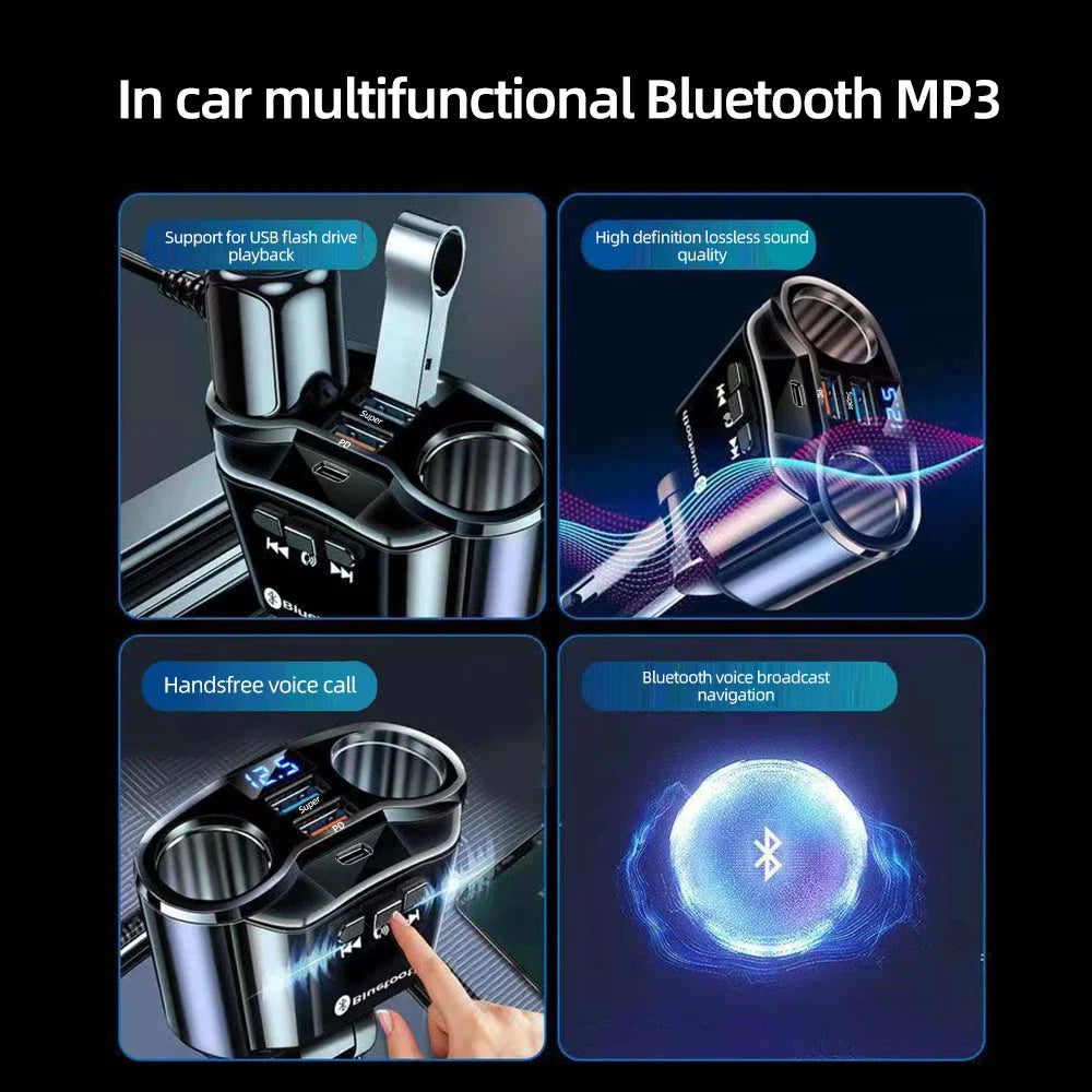 USB Car Charger – USB-C & Bluetooth Options