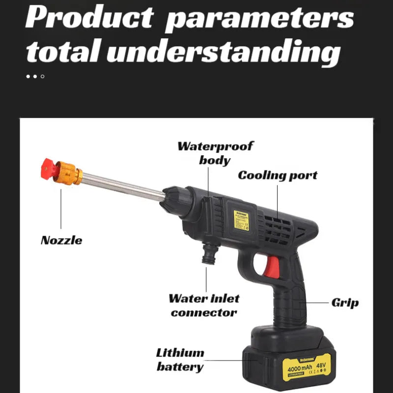 Cordless Handheld Car Wash Spray Gun