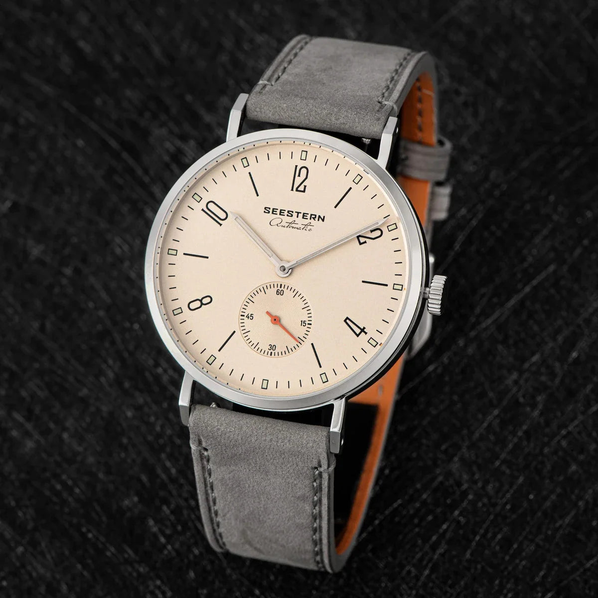 SEESTERN S382 Men’s Automatic Dress Watch with Leather Strap