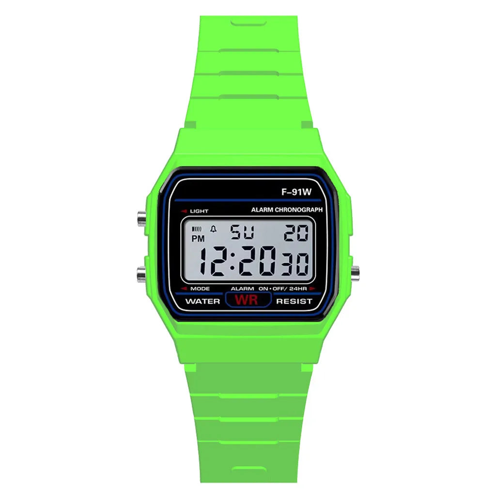 Men’s Military-Style LED Digital Watch with Silicone Band