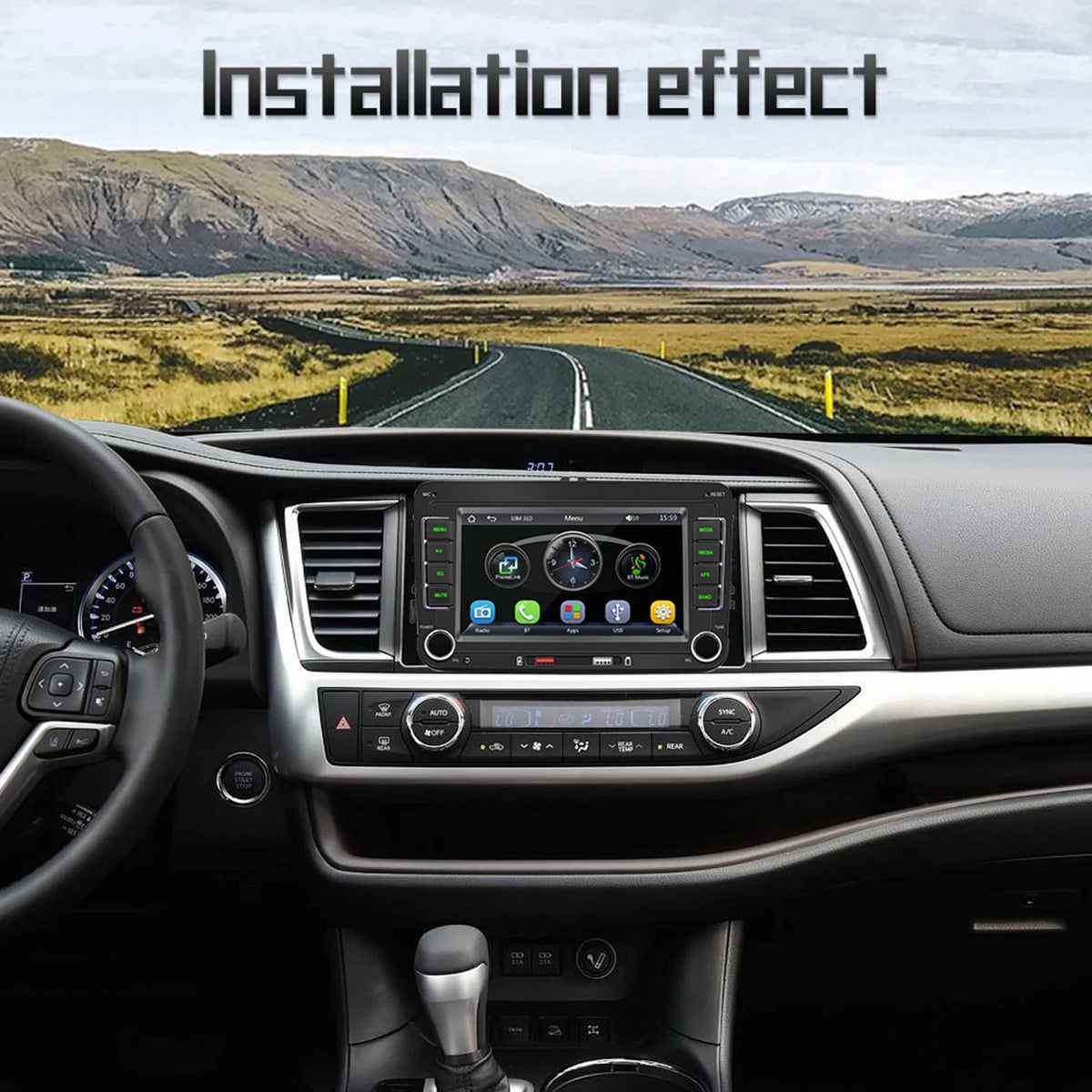 7-Inch Touchscreen Car Stereo with Apple CarPlay & Android Auto