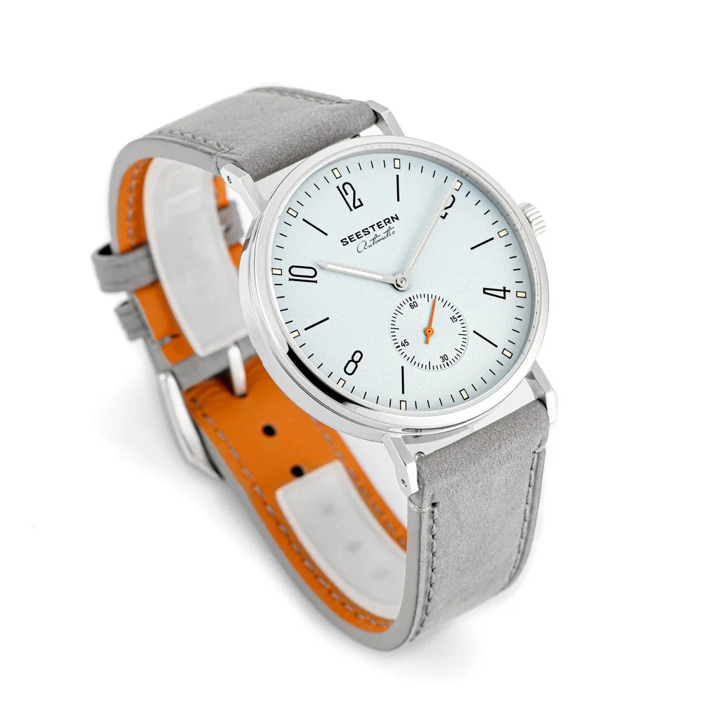Men’s Automatic Dress Watch with Stainless Steel Case & Leather Strap