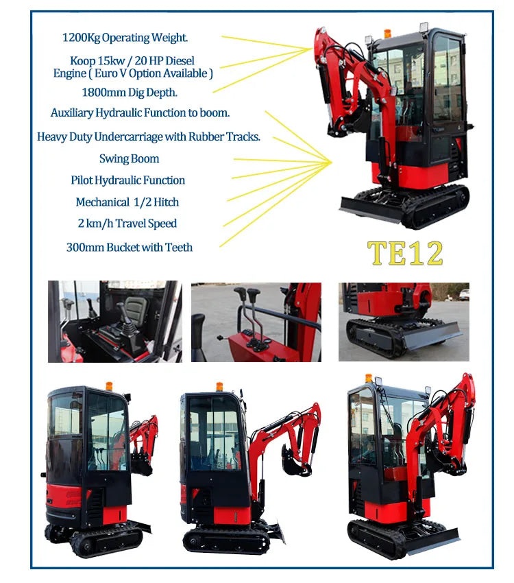 3.5 Ton Mini Crawler Excavator for Farm & Construction
