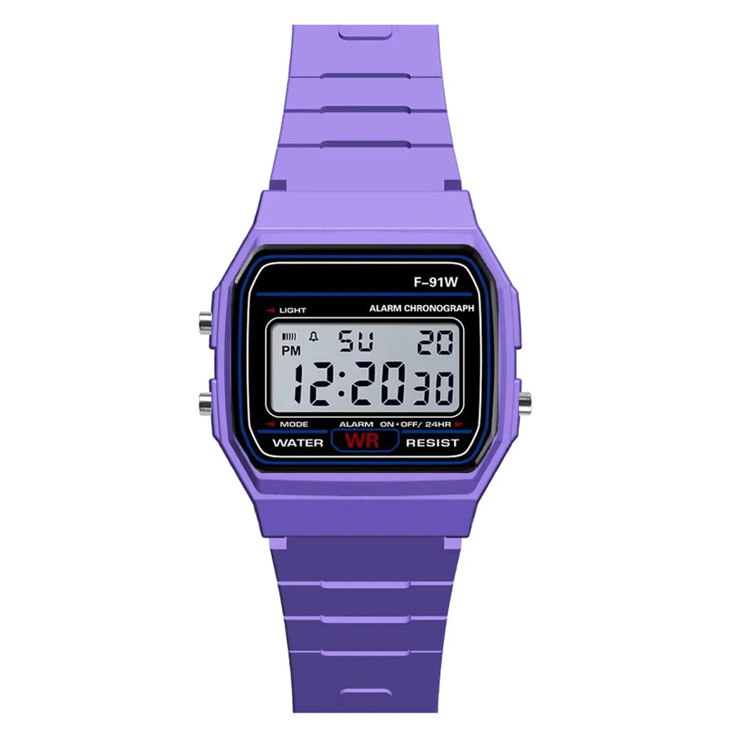 Men’s Military-Style LED Digital Watch with Silicone Band