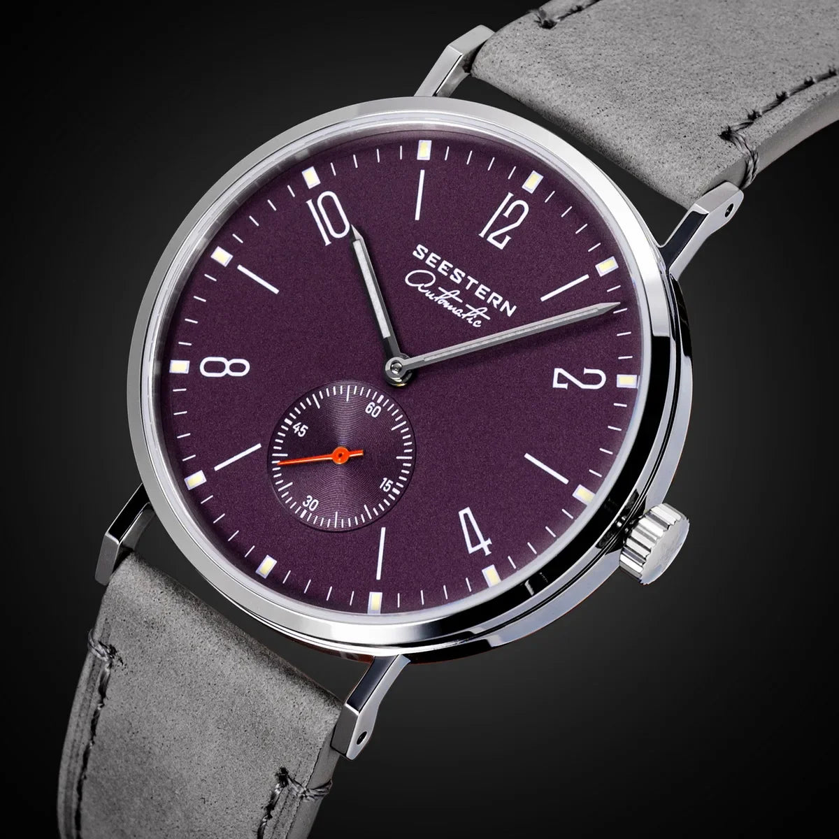 SEESTERN S382 Men’s Automatic Dress Watch with Leather Strap