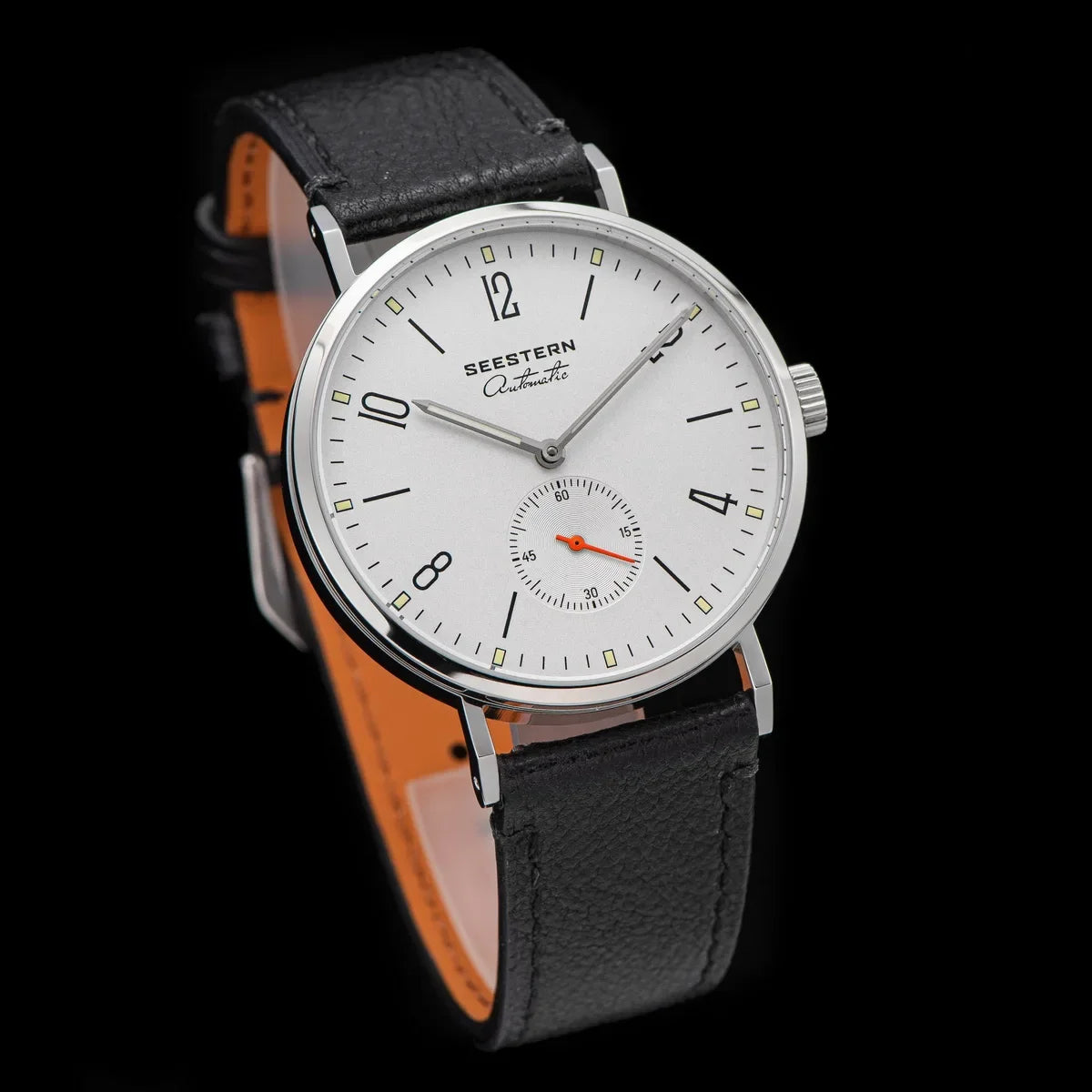 SEESTERN S382 Men’s Automatic Dress Watch with Leather Strap