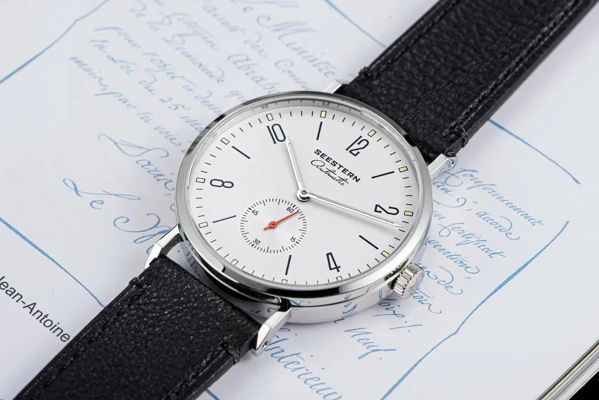 SEESTERN S382 Men’s Automatic Dress Watch with Leather Strap