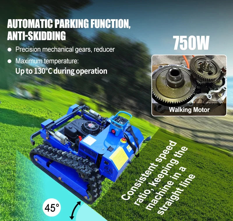 Remote-Control Lawn Mower – 224cc Petrol, 550mm Cutting Width
